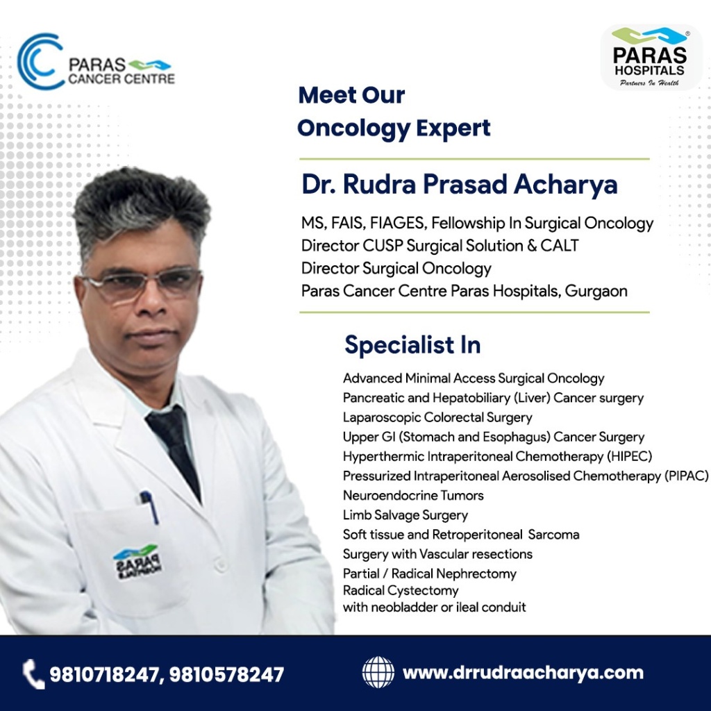 Prof. Dr. Rudra Prasad Acharya,Director – Surgical Oncology, Venkateshwar Hospital, New Delhi Prof. Dr. Rudra Prasad Acharya,Director – Surgical Oncology, Venkateshwar Hospital, New Delhi